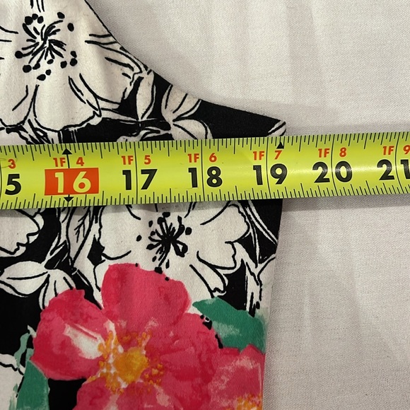 EUC Black White and Pink Floral Print Dress - Picture 3 of 3